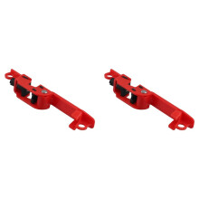 2X Bloqueo de Disyuntor de Caja Eléctrica Roja, Bloqueo de Caja de Disyuntor de Etiquetado para Interruptores Estándar Simples y Dobles
