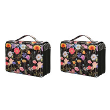 2X 250 Slots Colored Pencil Case Organizer with 5 Layer Zipper-Large Capacity Pens Storage Holder Bag C