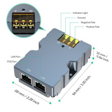 3X pour Starlink Kit Combiné D'Adaptateur Plat Vers RJ45 à Injecteur PoE Gigabit Haute Performance 320 W DC48 V pour Starlink Flat