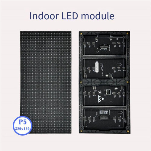 6Pcs P5 Indoor LED Screen Panel 64X32 Pixels LED Display Module 16 Scan 320X160mm Full Color LED Screen Panel 1
