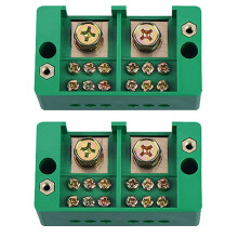 2X Single Phase 2-in 6 Outgoing Terminal Box Household Distribution Box Junction Box Terminal Block 220 V(6 Out)