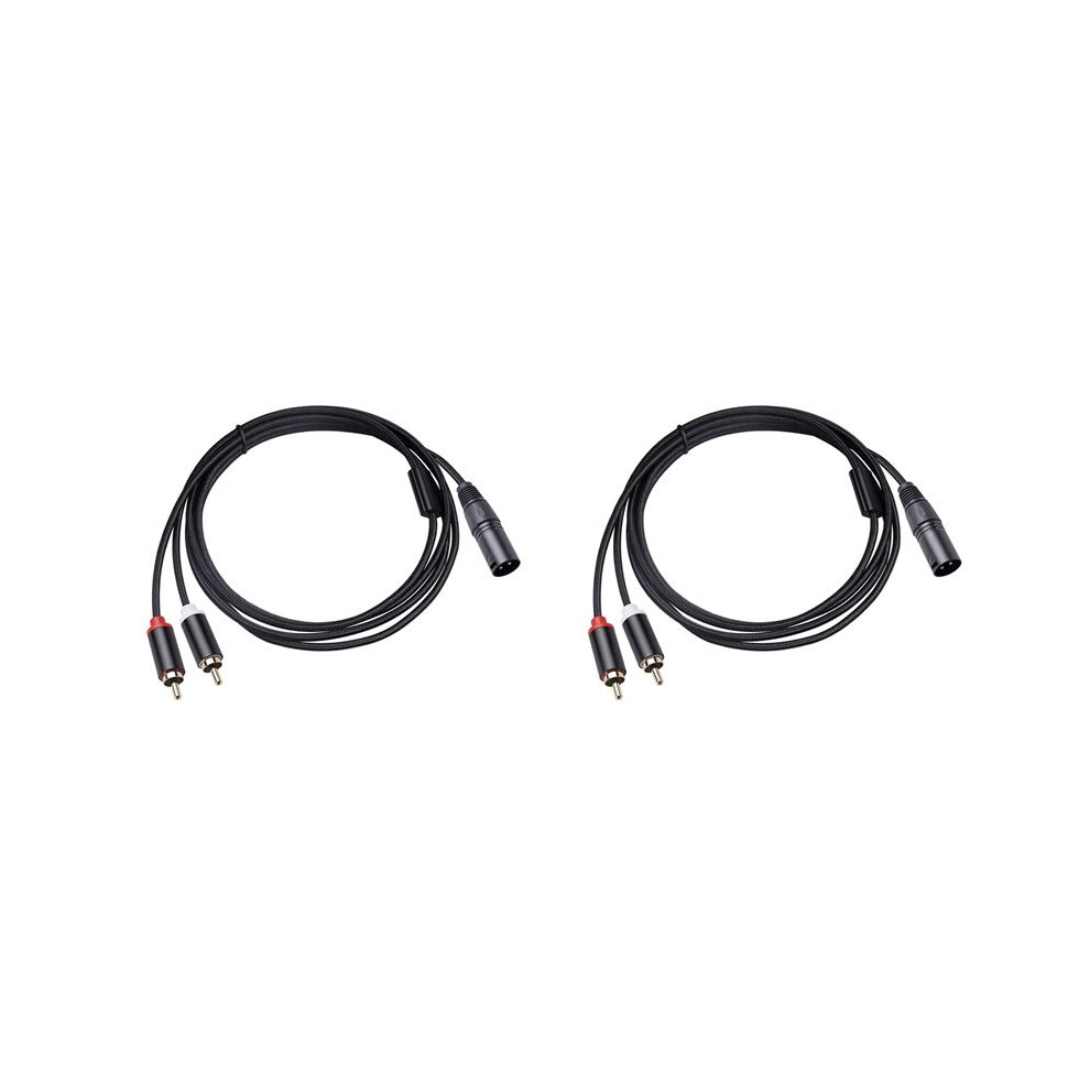 2X Xlr To Dual Rca Audio Cable A1 Xlr Male 3 Pin To Dual Rca Male Plug Audio Cable Amplifier Mixing Plug Av Cable 2M 6033581165541