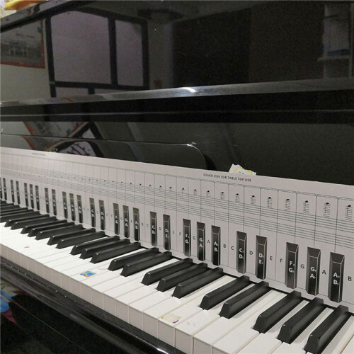 2X 88 Key Practice Keyboard Piano & Note Chart for Behind the Piano Keys,Guide Teaching Aid Note Chart 1