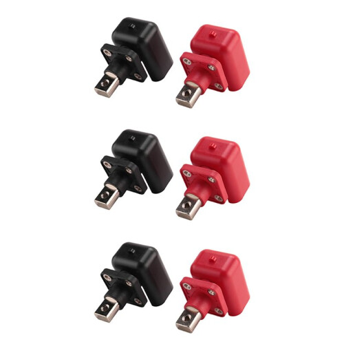 6 Pcs 200A All-Copper Lithium Battery Post High-Current Copper Terminal Battery Connector  Storage Terminal(B)