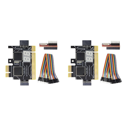 2X Analyzer LPC Debug Card PCI PCI-E Post Test Kit Moederbord Diagnostische Kaart J04