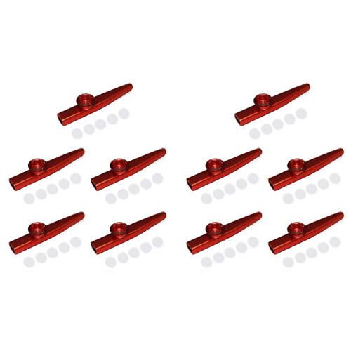 10X Aluminiumlegierung Kazoo mit Membran Rot