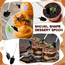 400 Stuks  Schop Lepels voor Dessert Wegwerp Plastic Schop Vormige Lepels  Dessert Lepels