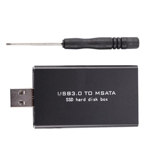 3X MSATA un USB USB 3.0 un MSATA SSD Enclosure USB3.0 un MSATA Case Hard Disk Adapter M2 SSD External HDD Box HDD Case 2