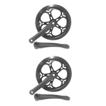 2X PéDalier de VéLo Pliant 52T 170Mm Jeu de Manivelle de VéLo Plaque DentéE VéLo à Vitesse Unique Trou de Diamant Accessoires de Pignon