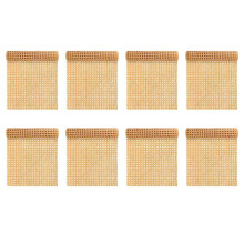 8pcs 16-Inch Wide Natural Rattan Webbing 40-Inch Long (3.3 Ft.) Rattan Webbing Rolls for Furniture,Chairs, Cabinets