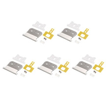 5X Zilver voor T-Outliner-Mes voor  voor T-Outliner, voor  Gtx-Vervangingsmes, Wit T-Mes + Zilverstalen Mes