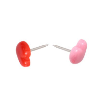 200pcs Poussoirs de Coeur, Babillards Rouges Punaises, Rose Mignon Punaises Decoratives pour la Maison de Liege et le Bureau