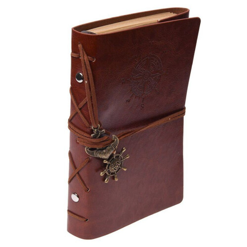 2X Retro Personality Notebooks Journal Notepads Ring Binder Diary Notebook Light Brown S 1
