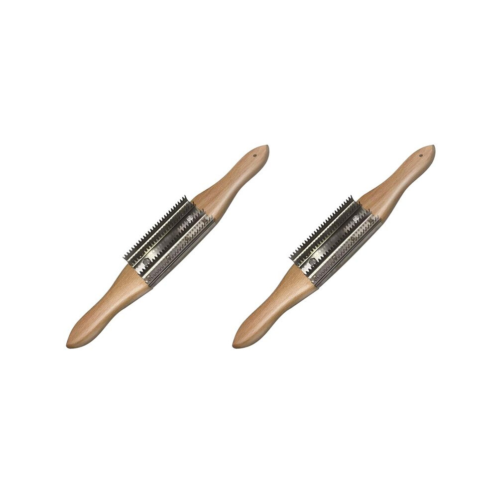 Photos - Grinder / Polisher 2X Buffing Wheel Rake Cleaning Tool for Polishing Wheel Compound with Beech Wood Handle & 4 Rows of Metal Teeth Rake