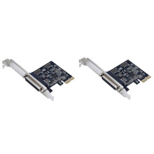 2X Hoge Kwaliteit Parallelle Poort DB25 25Pin Pcie Riser Card LPT Printer Naar PCI-E Express Card Converter Adapter AX99100