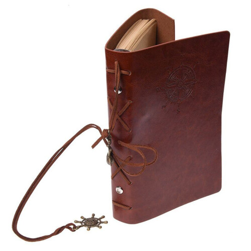 2X Retro Personality Notebooks Journal Notepads Ring Binder Diary Notebook Light Brown S 2