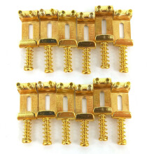 12 Roller Bridge Pull String Code Electric Guitar Saddle for Stratocaster Telecaster Electric Guitar Accessories Gold