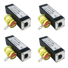4X POE 1000M Network Protector POE 1000M Monitor Camera Surge Protector RJ45 Gigabit Ethernet Protection Device Arrester