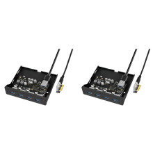 2X PCI-E Naar USB 3.0 PC USB-Uitbreidingskaart op Voorpaneel PCIE USB-Adapter 3,5 Inch Floppy Beugel op Voorpaneel PCI-E X1 Riser