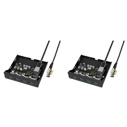 2X PCI-E to USB3.0 PC Front Panel USB Expansion Card PCIE USB Adapter 3.5 Inch Floppy Front Panel Bracket PCI-E X1 Riser
