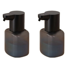 2X Macchina Manuale con Sensore Automatico da 550 Ml con Dispenser Elettrico con Sensore A Infrarossi IPX5 Impermeabile per La Casa Nero A