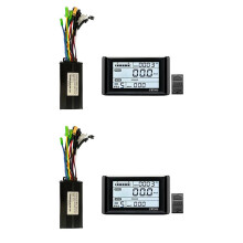 2X 24V 36V 48V 500W 750W Three-Mode 9 Tubes Brushless 26A Controller Throttle Brake Kit with LED SW900 Display