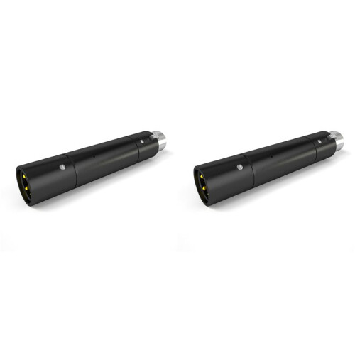 2X Professional XLR 3Pin 48V Phantom Power Adapter for Dynamic Microphone 28Db Gain PreAmp Adaptor