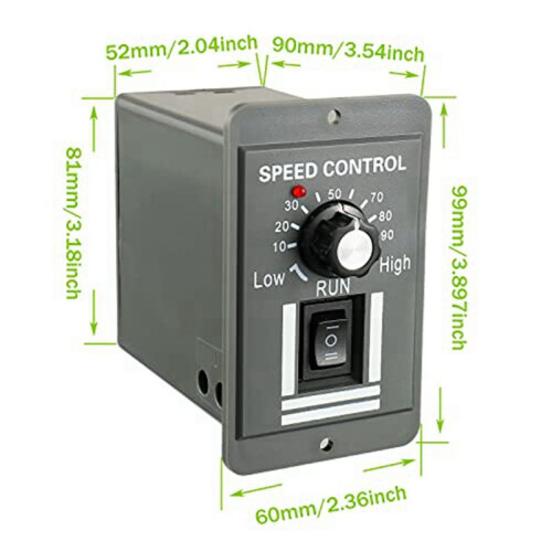 2X  12-60V Motor Speed Controller 20A Adjustable PWM Controller  Forward/Reverse Electric Motor Speed Regulator 2
