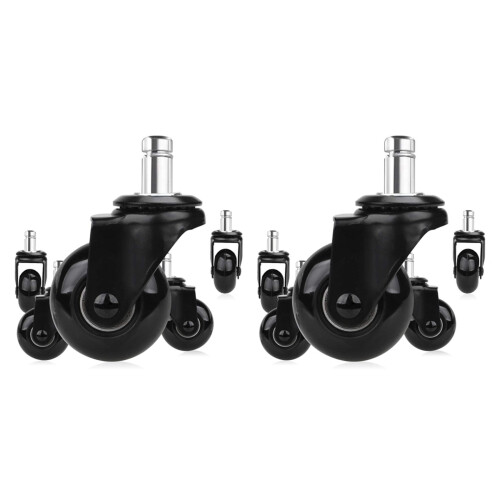 Rodas de RodíZio de Cadeira de SubstituiçãO de 10 Unidades de 2 Polegadas, Rodas para ServiçOs Pesados com Haste Plug-In 7/16 X 7/8 Polegadas,