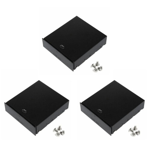 3X Desktop Storage Box Organizer Drawer Optical Drives 5.25Inch Front Panel Storage Holders & Racks