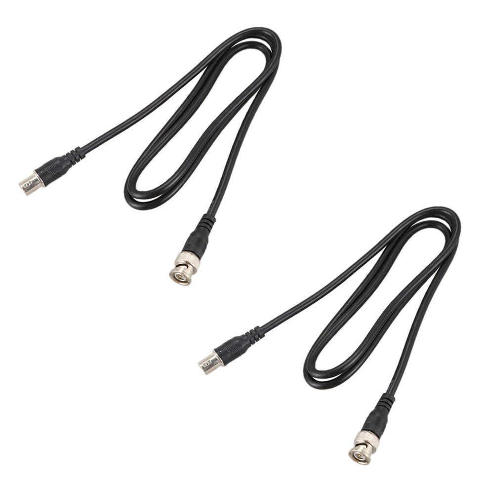 2X Bnc Male To Female Plug Cctv Extension Coaxial Cable 3.3Ft Long Black 6032447374271