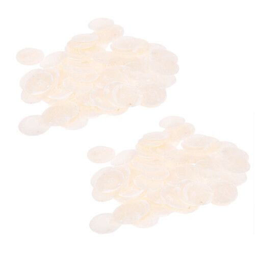 Plate Beads 200X Nacre Pearl Shell Round 35mm White