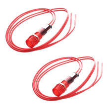 2X Neon Indicator Signal Lamp Red Light AC 250V W2 Wires