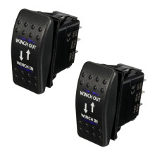 2X 12V 20A Winch in Winch Out -OFF- Rocker  7 Pin LED