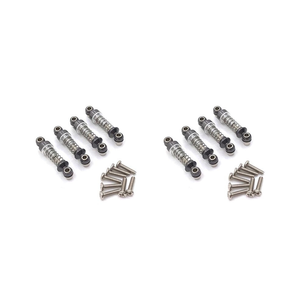 8Pcs Metal Damper For 284131 K969 K979 K989 K999 P929 P939 1/28 Rc Car Upgrade Parts, Gray 4713275901656