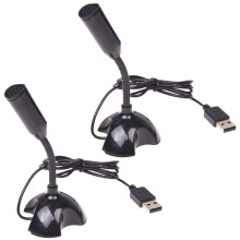 2X USB Microphone Web Flexible Noise Canceling Mic for PC Computer Laptop Stand