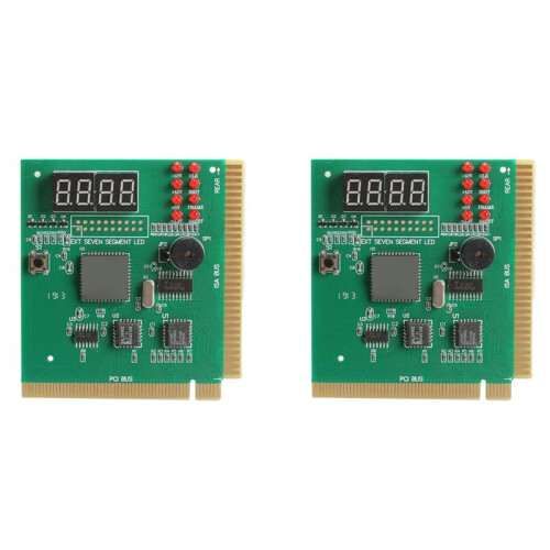2X 4-Digit LCD PC Analyzer Diagnostic Card Motherboard Post Tester Computer Analysis PCI Card Networking Memory Cpu