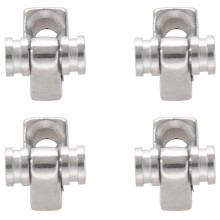 4x Chrome Pezzo Fermo Della Stringa Alberi Chitarra