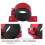 2X Red 60mm Fuel Pump Single Mount Bracket Fuel Filter External Bracket Clamp Cradle for 044 2
