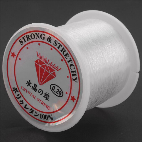 2X 0.2mm Diameter Clear Nylon Fish Fishing  Spool Beading String 1