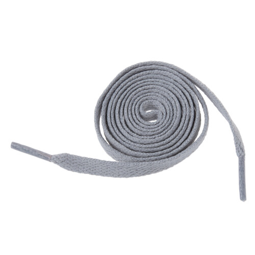 4X Trainers Plastic Tips 52.4 Long Grey Flat Wide Shoe Laces Strings 1