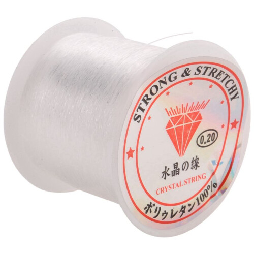 2X 0.2mm Diameter Clear Nylon Fish Fishing  Spool Beading String 2