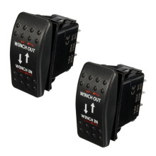 2X 12V 20A Winch in Winch Out -OFF- Interrupteur À Bascule À 7 Broches DEL Rouge