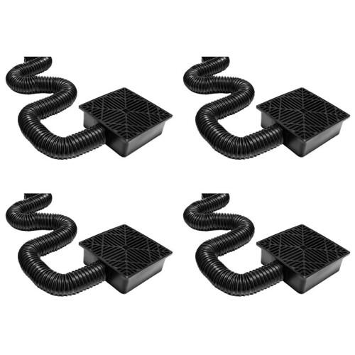 4X Catch Basin Downspout Flexible Extension Storm Drain Catch Basin Drainage System Drain Adapter