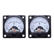 2X Ac 0-3A Rund Analog Panel Meter Strommess Amperemeter Gauge Schwarz