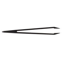 2X Manual Tool Black Plastic Flat Tip Anti-Static Tweezers
