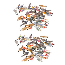 100Pcs G Escale 1:30 Mix Modelo Pintado Personas Tren Calle del Parque Pasajero Figuras