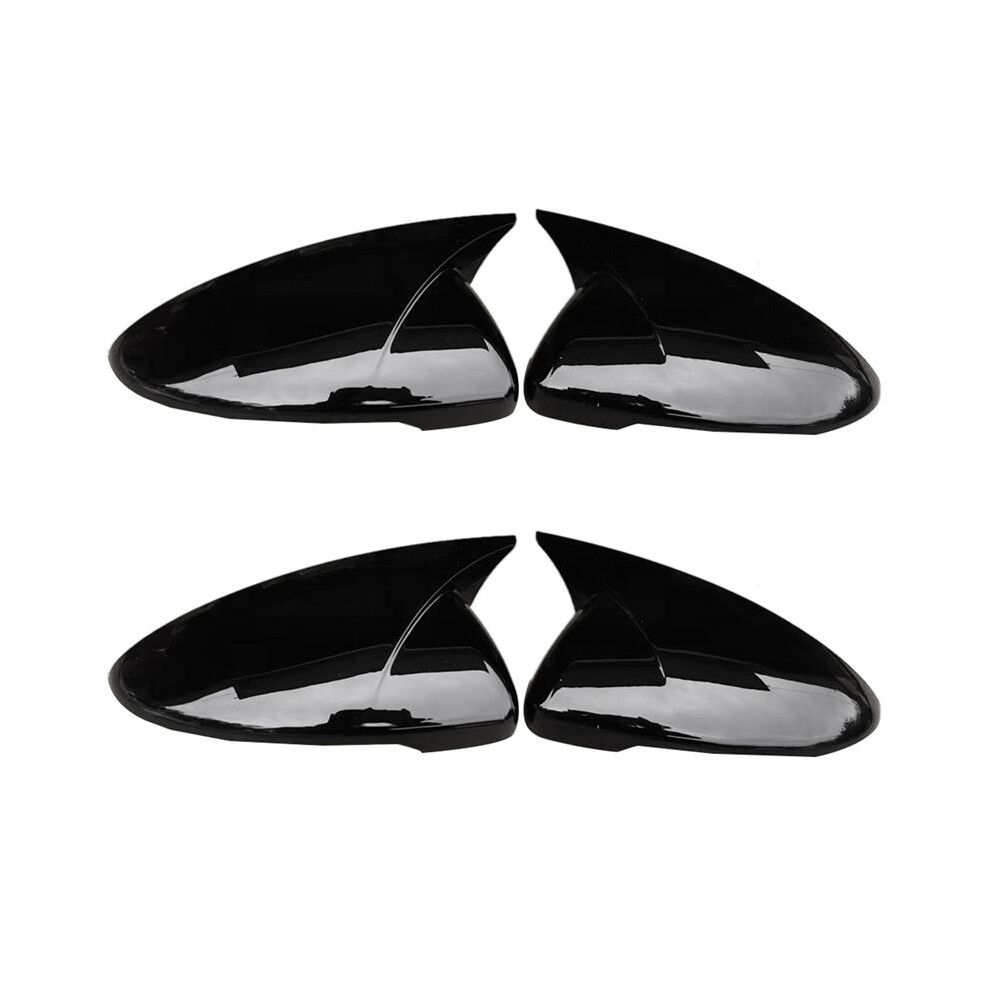 2Pair Rearview Mirror Cover For Forte K3 Cerato 2019-2023 Mirror Modified Ox Horn Shell Sticker Bright Black 6031478385973