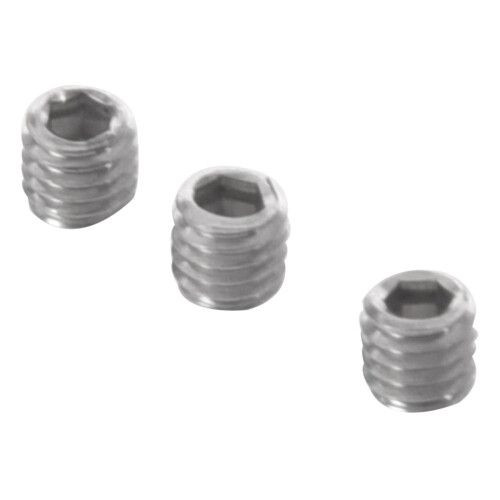 100Pcs M3X3mm Stainless Steel Hex Socket Set Cap Point Grub Screws Silver 2