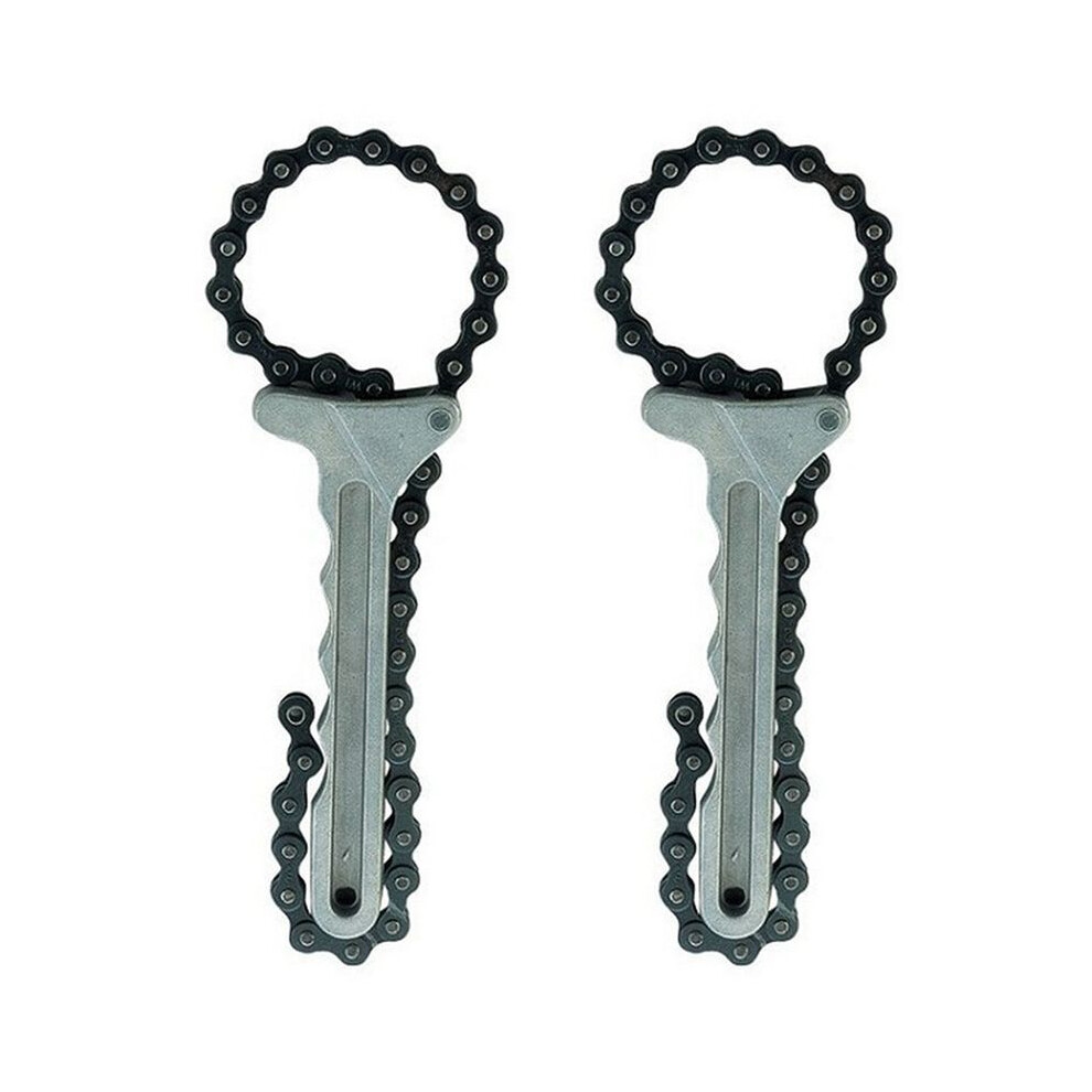 2X Oil Filter Chain Wrench Pliers Remover Filter Wrench Engine Oil Grid Filter Chain Wrench Handle Wrench Disassembly 4712090056596